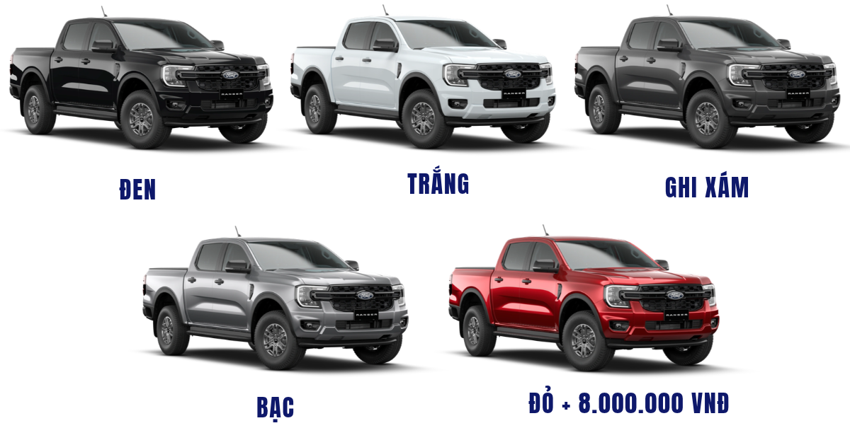 Ford Ranger XLS 10AT 4x2 2026 - Màu xe