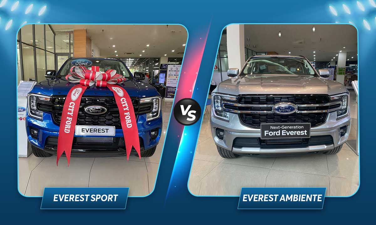 So sánh Ford Everest Sport và Ambiente