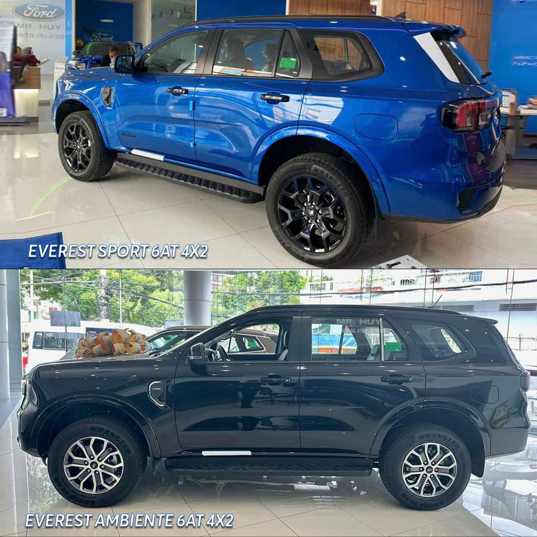 So sánh thiết kế ngoại thất Ford Everest Sport và Ambiente - Thân xe