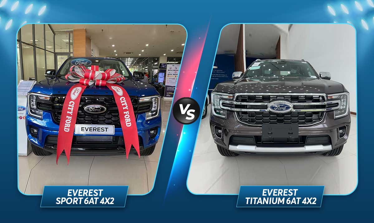 So sánh Ford Everest Sport và Titanium 4x2