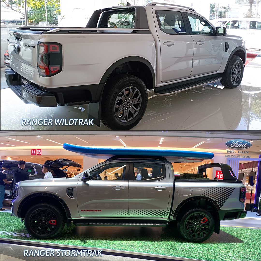 So sánh ngoại thất Ford Ranger Wildtrak và Stormtrak - Thân xe