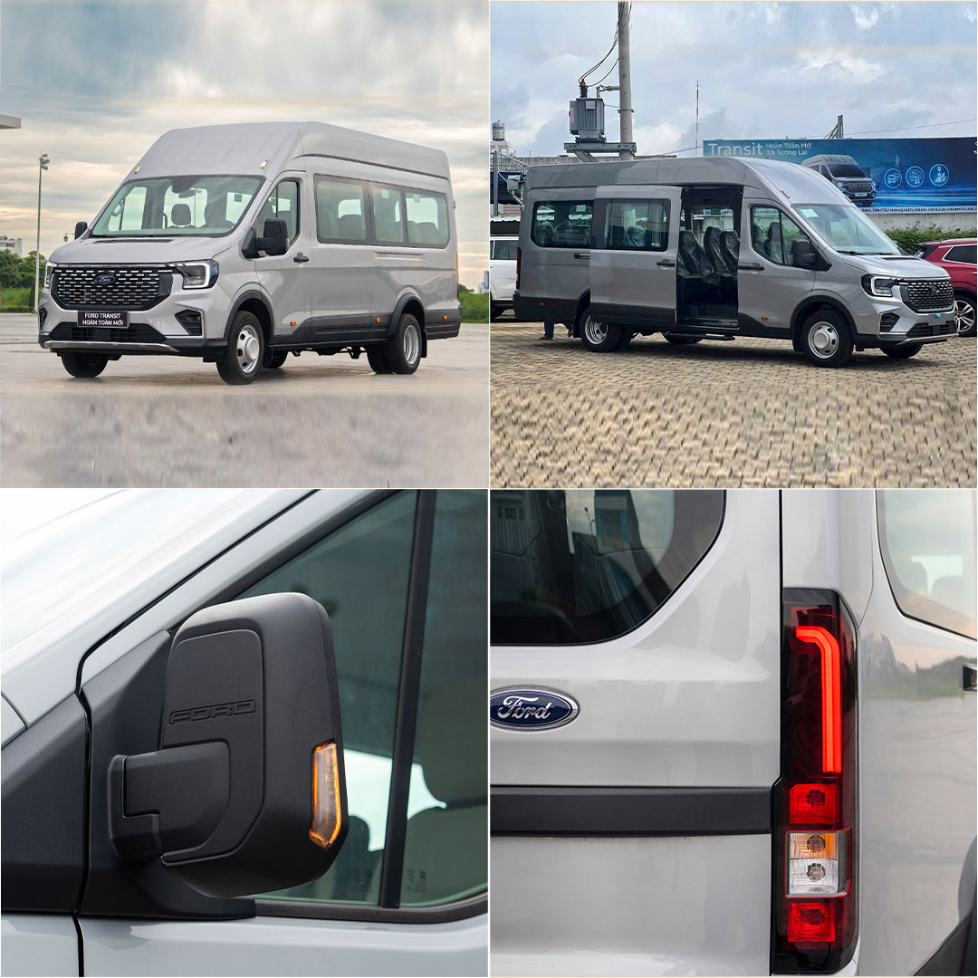 Thiết kế ngoại thất Ford Transit Premium+ 18 chỗ 2025