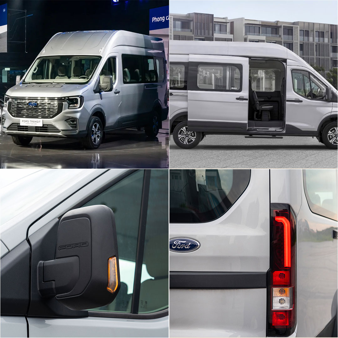 Thiết kế ngoại thất xe 16 chỗ Ford Transit Premium