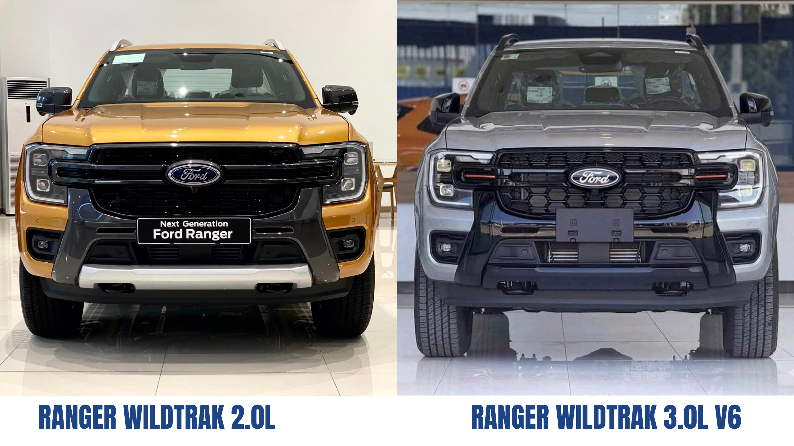 So SánhFord Ranger Wildtrak 2.0L Và Wildtrak 3.0L V6 – Thiết Kế Ngoại Thất